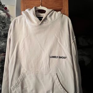 Lonely Ghost cream  Hoodie with Black Accents and pants